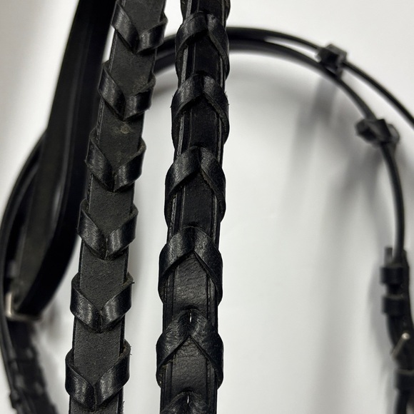 Black laced reins, 60” - Picture 2 of 3